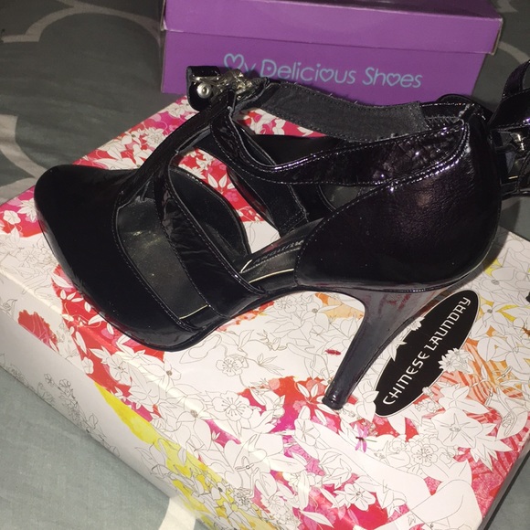 Chinese Laundry “A-LIST” Black Patent Heels sz 8 - Picture 3 of 8